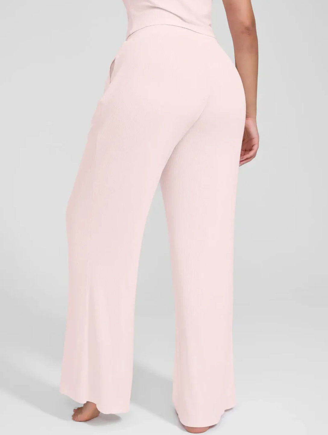 Wide Leg Ribbed Lounge Pants