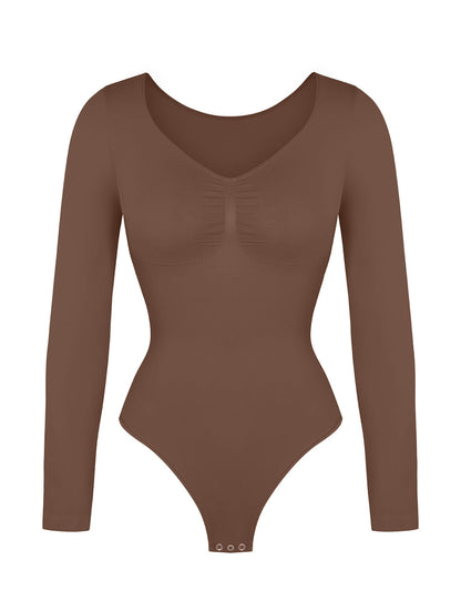 Long Sleeve Ruched Bodysuit
