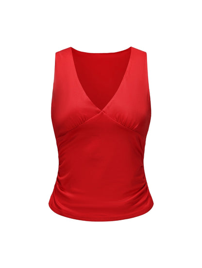 V-Neck Ruched Top
