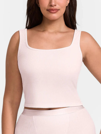 Square Neck Ribbed Tank