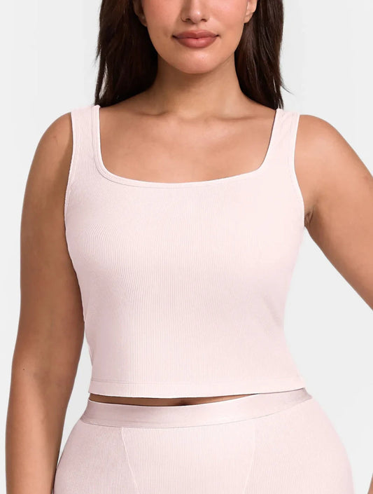 Square Neck Ribbed Tank