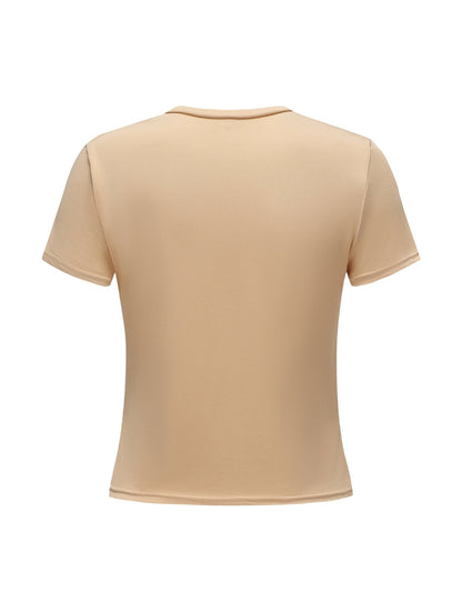 Short Sleeve Crew Neck Top