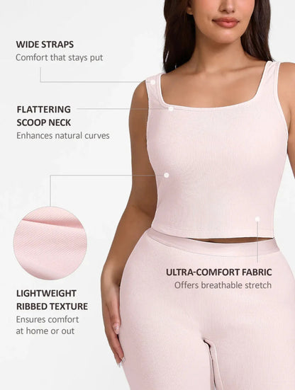 Square Neck Ribbed Tank