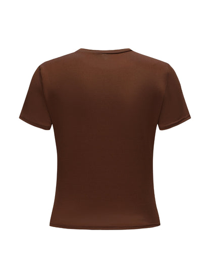 Short Sleeve Crew Neck Top