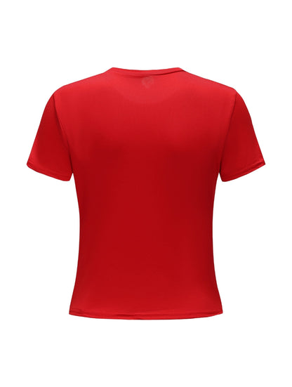 Short Sleeve Crew Neck Top