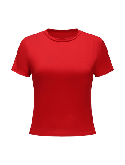 Short Sleeve Crew Neck Top