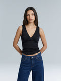 V-Neck Ruched Top