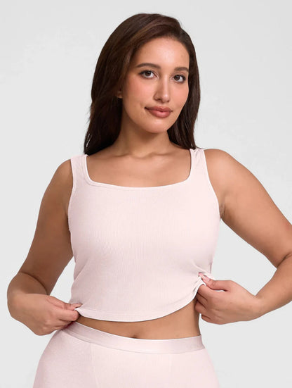 Square Neck Ribbed Tank