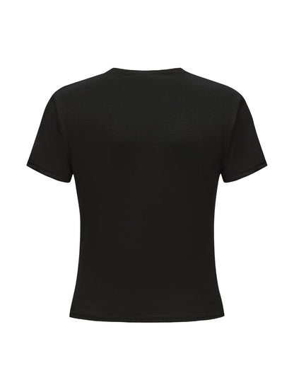 Short Sleeve Crew Neck Top
