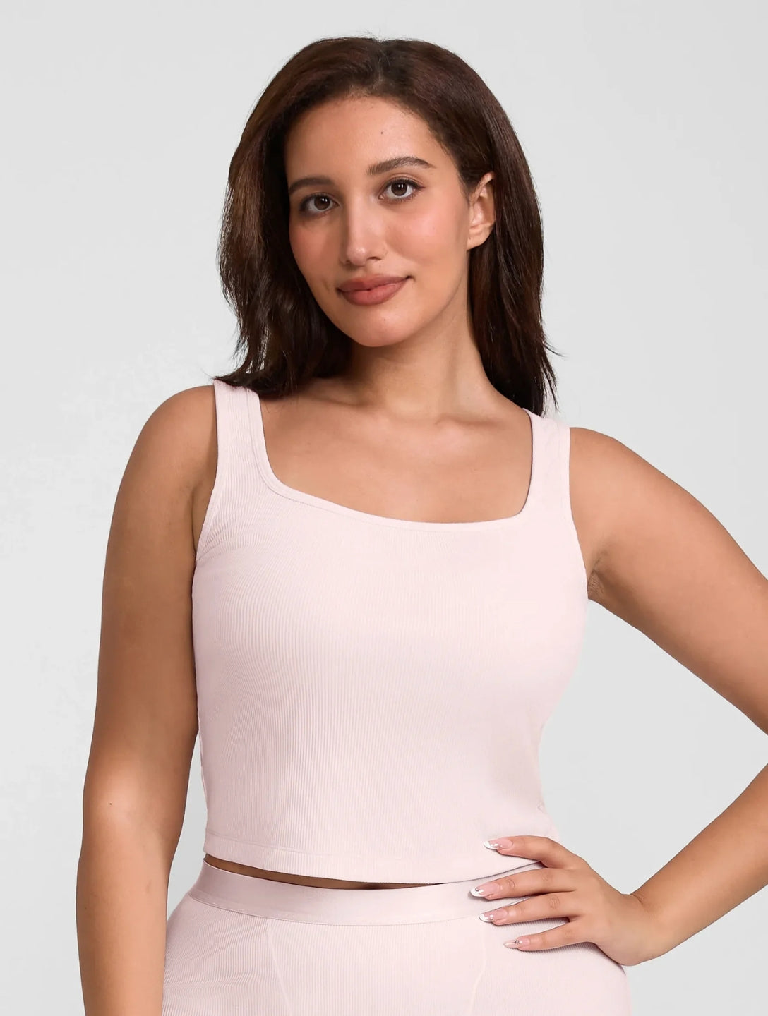 Square Neck Ribbed Tank