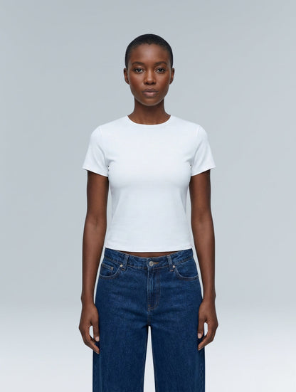Short Sleeve Crew Neck Top