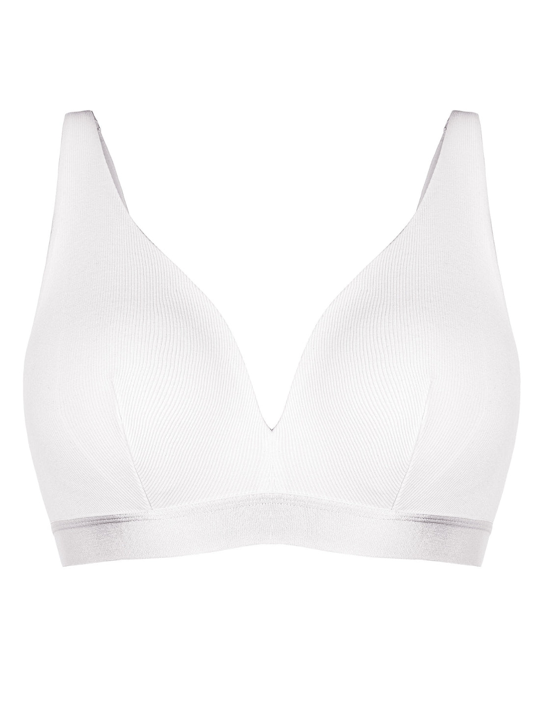 Deep V-Neck Ribbed Bralette