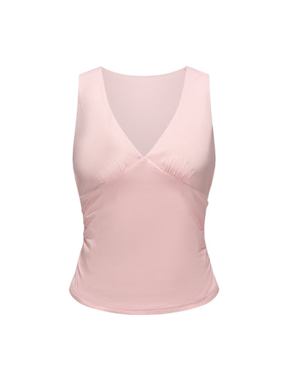 V-Neck Ruched Top