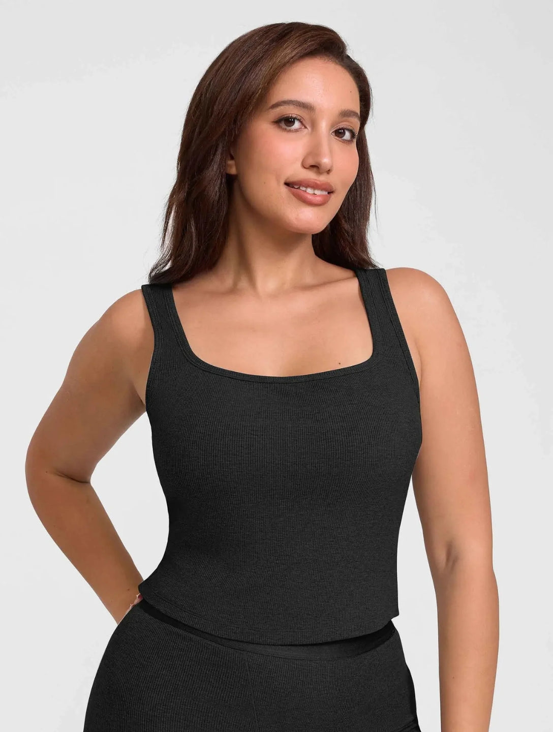 Square Neck Ribbed Tank