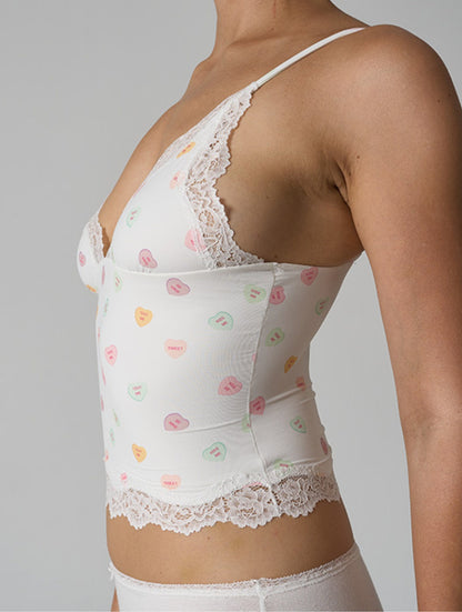 The Smooth Lace V-Neck Singlet