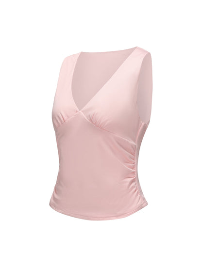 V-Neck Ruched Top