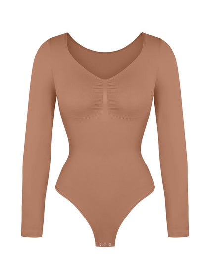 Long Sleeve Ruched Bodysuit