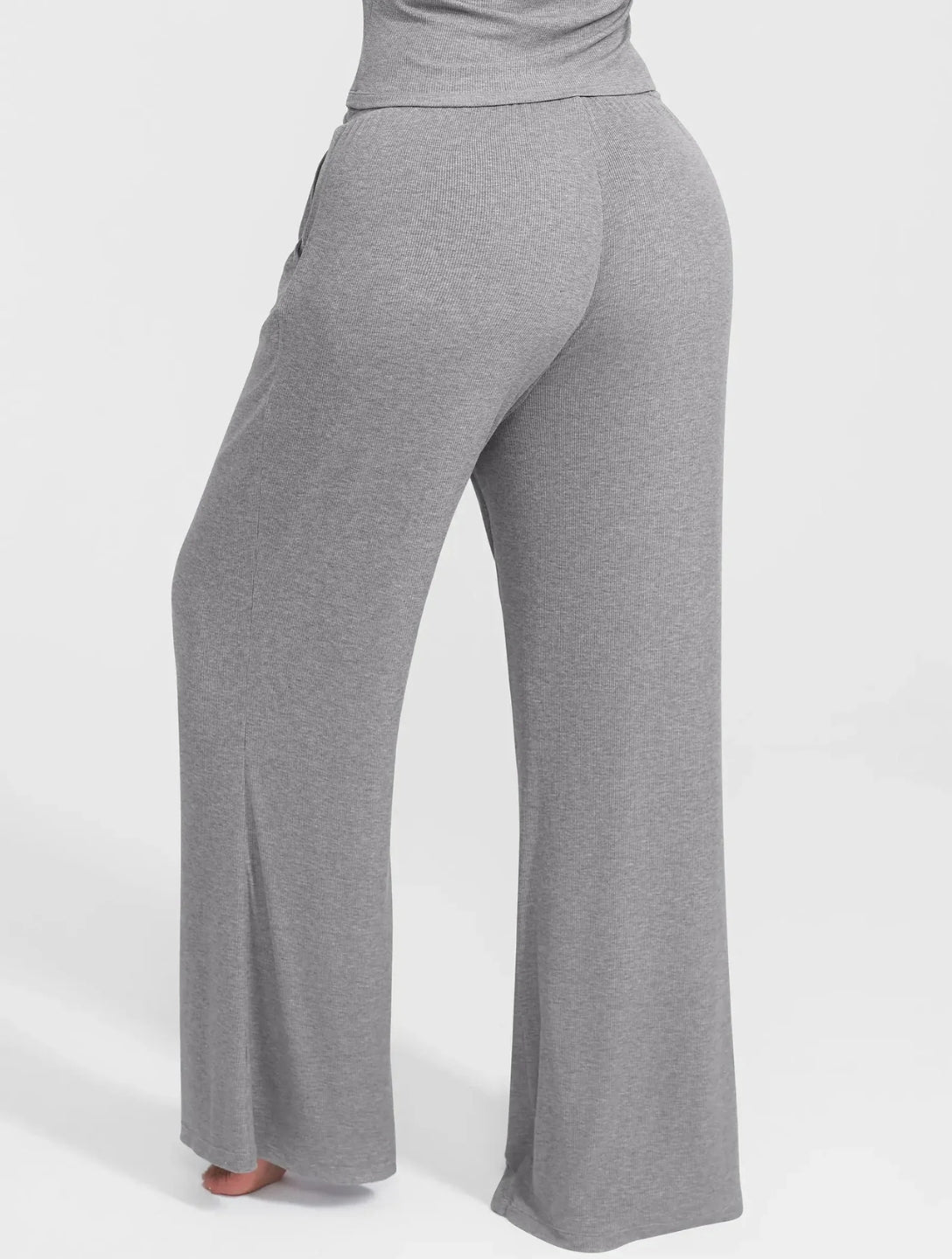 Wide Leg Ribbed Lounge Pants