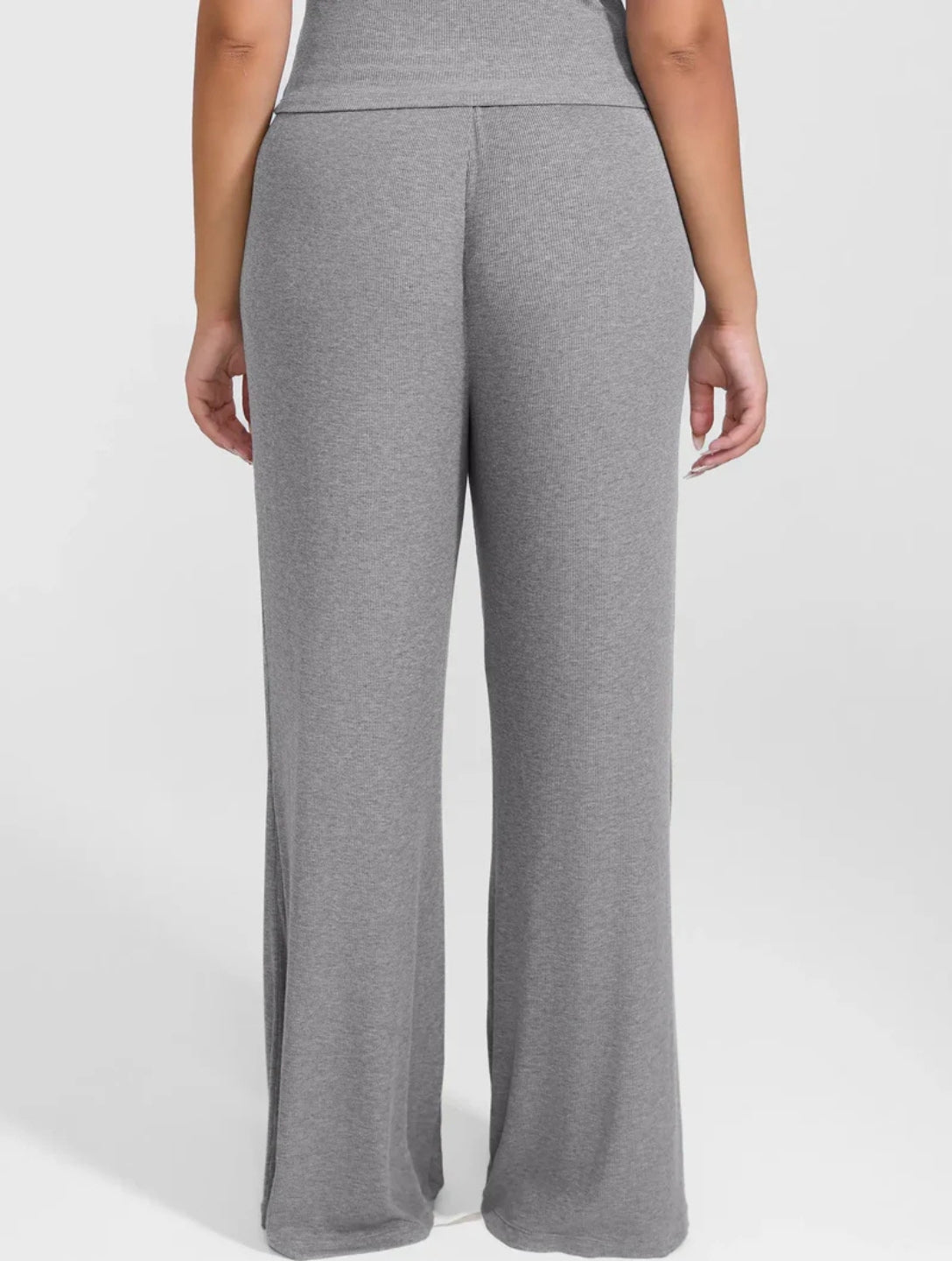 Wide Leg Ribbed Lounge Pants